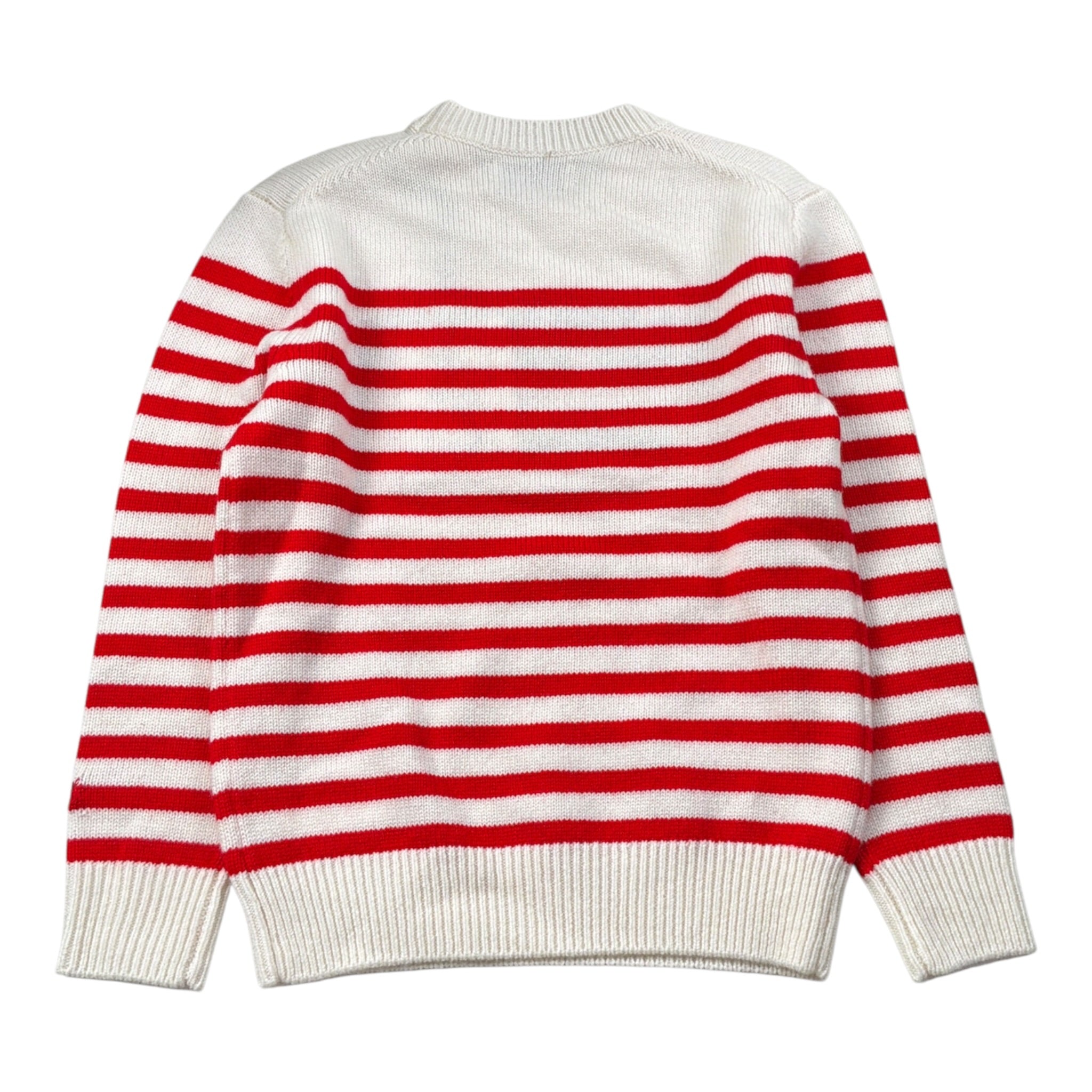 Saint Barth Maglia Bicolore con Fantasia A Righe Bianco/Rosso per Bambina PRINCESSSUMME BIANCO/ROSSO SAINT BARTH 