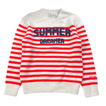 Saint Barth Maglia Bicolore con Fantasia A Righe Bianco/Rosso per Bambina PRINCESSSUMME BIANCO/ROSSO SAINT BARTH 