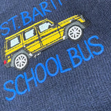 Saint Barth Maglia tinta unita con Stampa Blu per Bambino SBSCHOOL BLU SAINT BARTH 