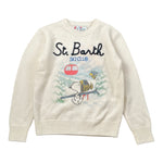 Saint Barth Maglia Girocollo con Stampa Panna per Bambino SNOOPUDOU PANNA SAINT BARTH 