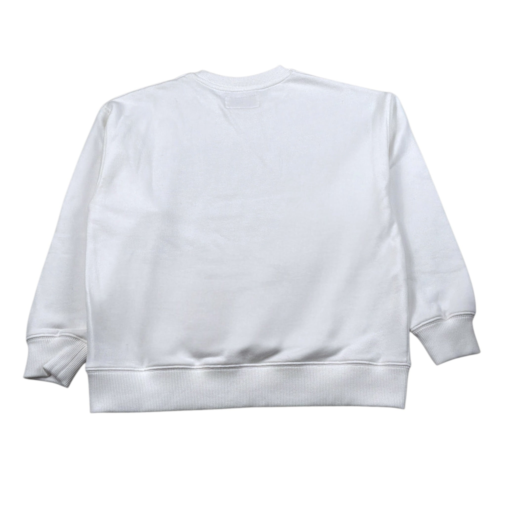 Saint Barth Felpa Chiusa Girocollo tinta unita con Stampa Panna per Bambina STB PANNA SAINT BARTH 