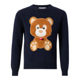 Saint Barth Maglia Girocollo tinta unita con Ricami Blu per Bambino TRUDI BLU SAINT BARTH 