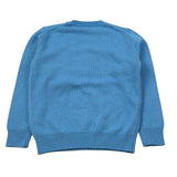 Saint Barth Maglia Girocollo tinta unita con Ricami Azzurro per Bambina TRUDIX AZZURRO SAINT BARTH 