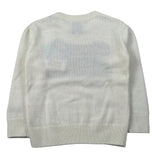 Saint Barth Maglia Girocollo tinta unita con Logo Panna per Bambina VACANZELOGO PANNA SAINT BARTH 