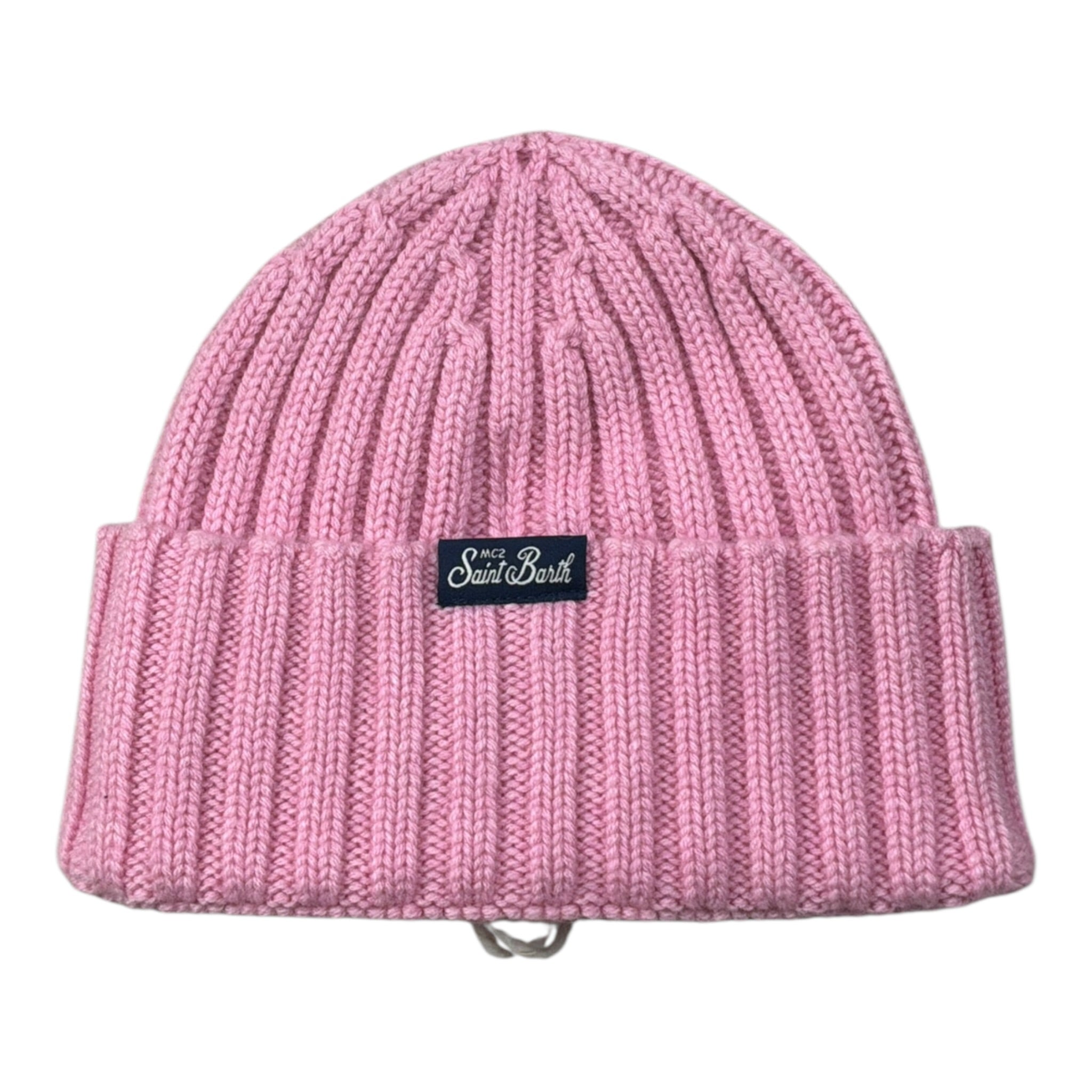 Saint Barth Cappello tinta unita con Logo Rosa per Bambina WENG0188 ROSA SAINT BARTH 