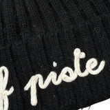 Saint Barth Cappello tinta unita con Logo Nero per Bambina WENGENWW NERO SAINT BARTH 