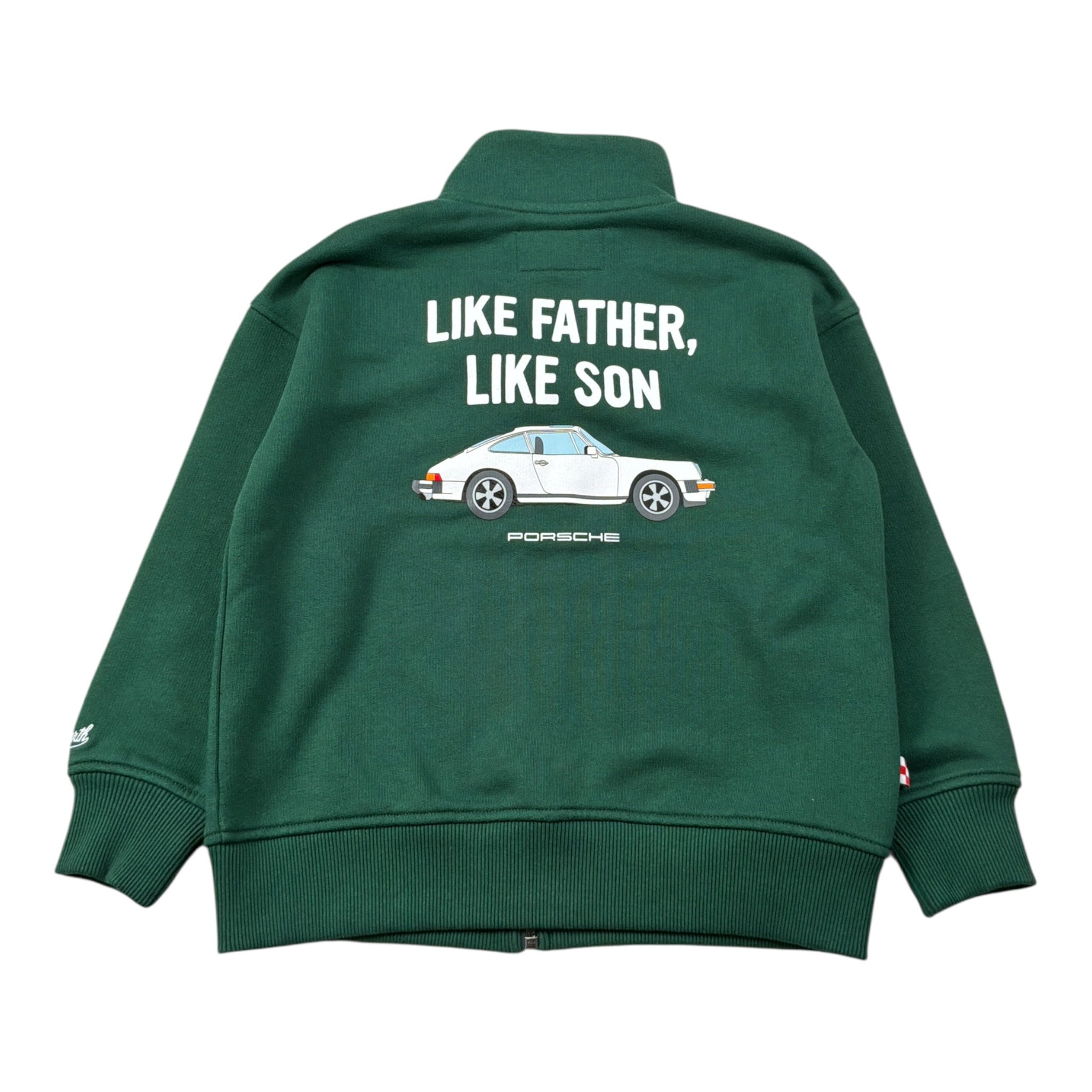 Saint Barth Felpa tinta unita con Zip E Stampa Verde per Bambina WILTONJR VERDE SAINT BARTH 