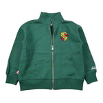 Saint Barth Felpa tinta unita con Zip E Stampa Verde per Bambina WILTONJR VERDE SAINT BARTH 