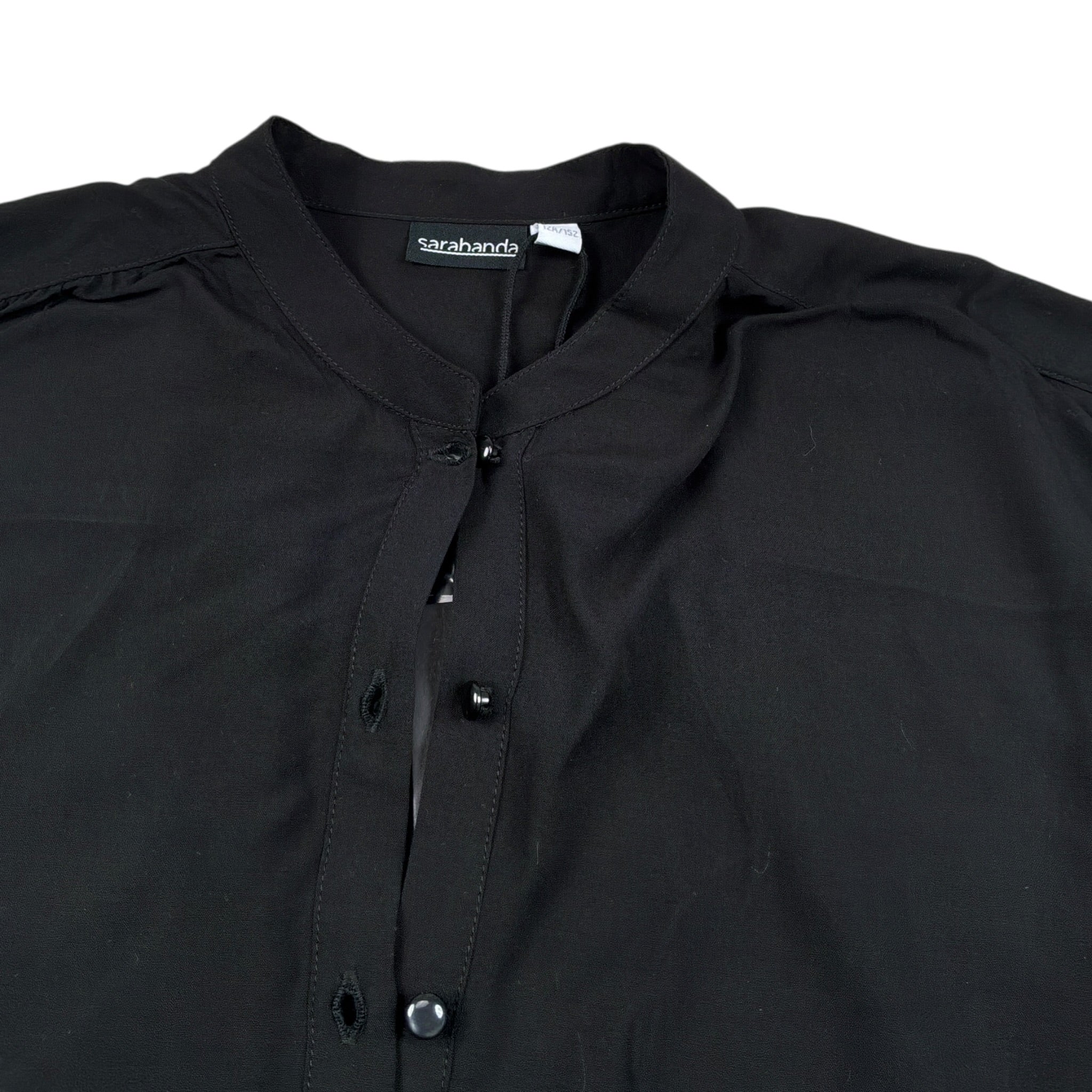 Sarabanda Camicia Manica Lunga Tinta Nita Collo Coreano Nero per Bambino 04250 NERO SARABANDA 