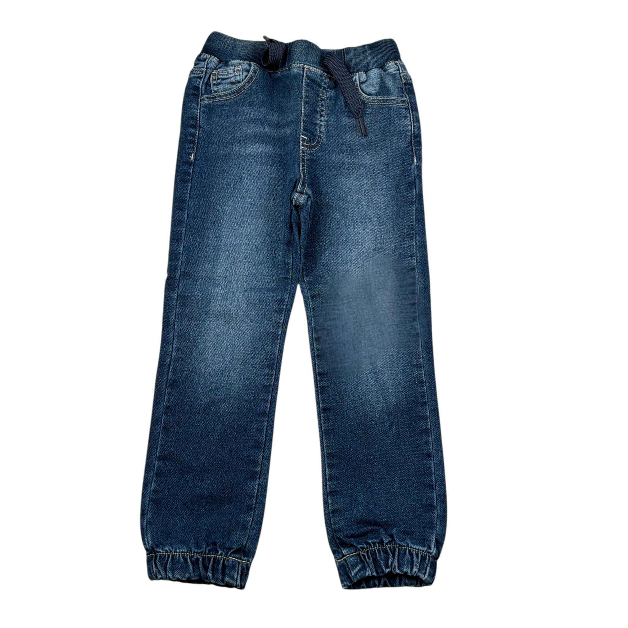 Sarabanda Jeans tinta unita con Elastico In Vita Blu per Bambino 07055 BLU SARABANDA 