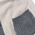 Sarabanda Cardigan tinta unita con Profili In Contrasto Beige per Bambino 0A108 BEIGE SARABANDA 