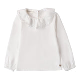 Sarabanda Camicia Manica Lunga tinta unita Bianco per Bambina 0A219 BIANCO SARABANDA 