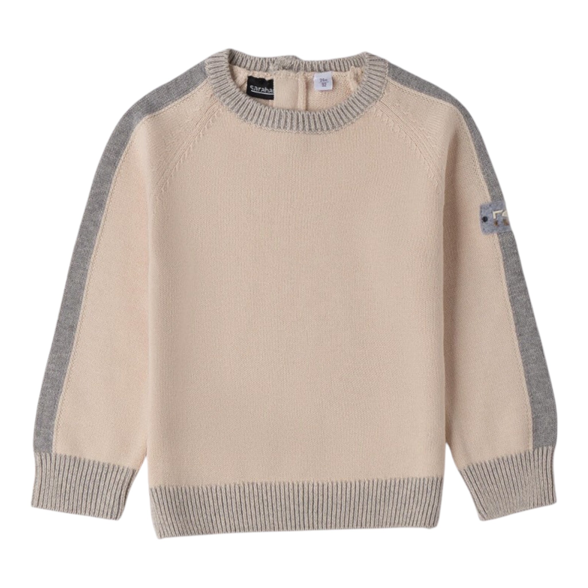 Sarabanda Maglia Girocollo tinta unita Beige per Bambino 0F102X BEIGE SARABANDA 