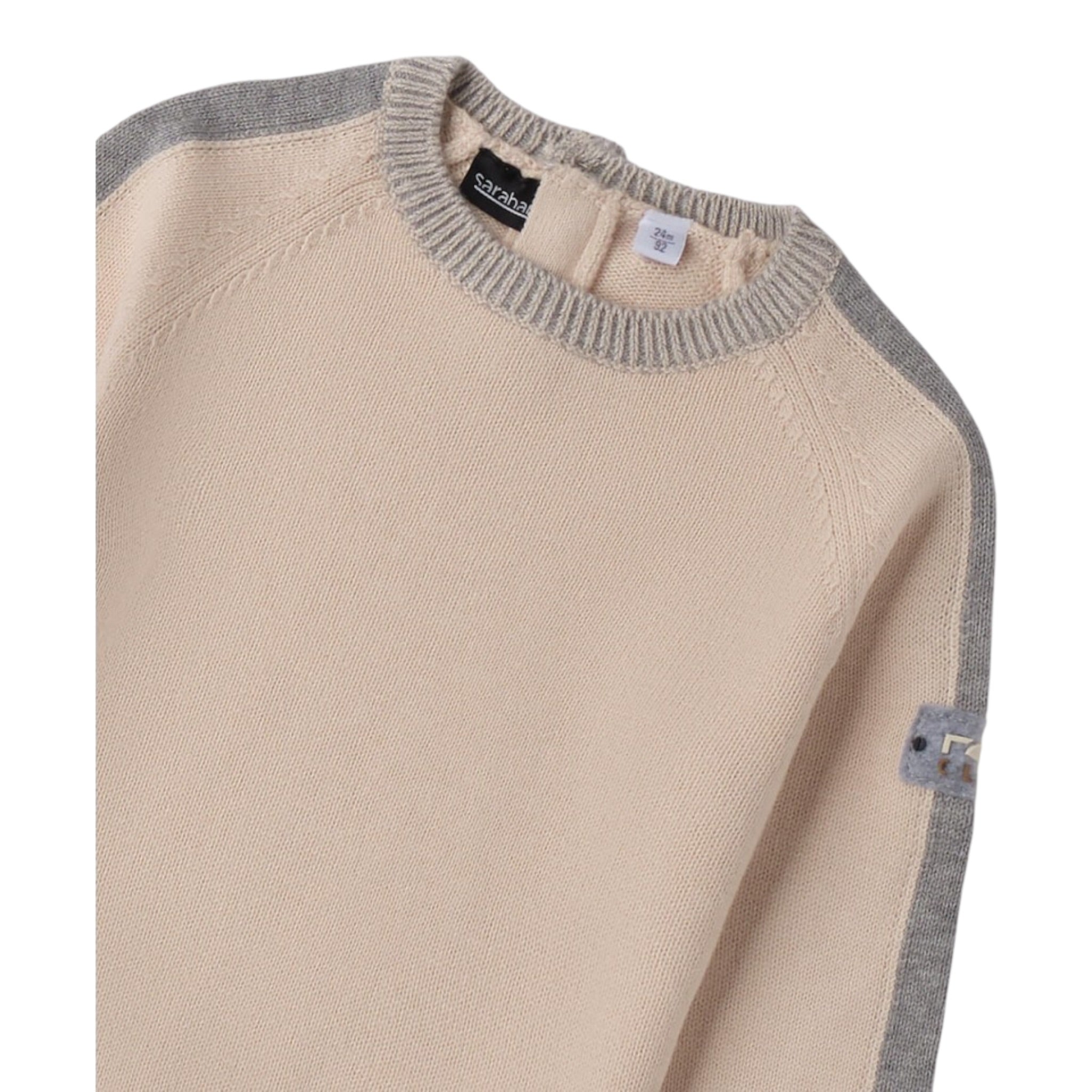 Sarabanda Maglia Girocollo tinta unita Beige per Bambino 0F102X BEIGE SARABANDA 