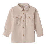 Sarabanda Camicia tinta unita In Velluto Panna per Bambino 0F123 PANNA SARABANDA 