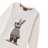 Sarabanda Shirt tinta unita con Stampa Bianco per Bambino 0F131 BIANCO SARABANDA 