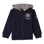 Sarabanda Felpa tinta unita con Cappuccio E Zip Blu per Bambino 0F133 BLU SARABANDA 