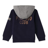 Sarabanda Felpa tinta unita con Cappuccio E Zip Blu per Bambino 0F133 BLU SARABANDA 