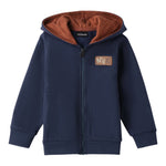 Sarabanda Felpa con Zip E Cappuccio tinta unita Blu per Neonato 0F145 BLU SARABANDA 
