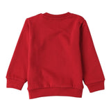 Sarabanda Felpa tinta unita Girocollo con Stampa Rosso per Neonato 0F154 ROSSO SARABANDA 