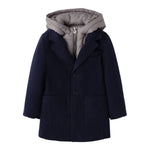 Sarabanda Cappotto Tinta Uita con Cappuccio Blu per Bambino 0F181JX BLU SARABANDA 