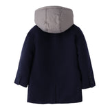 Sarabanda Cappotto Tinta Uita con Cappuccio Blu per Neonato 0F181X BLU SARABANDA 