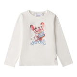 Sarabanda Shirt tinta unita con Stampa Bianco per Bambino 0F224 BIANCO SARABANDA 