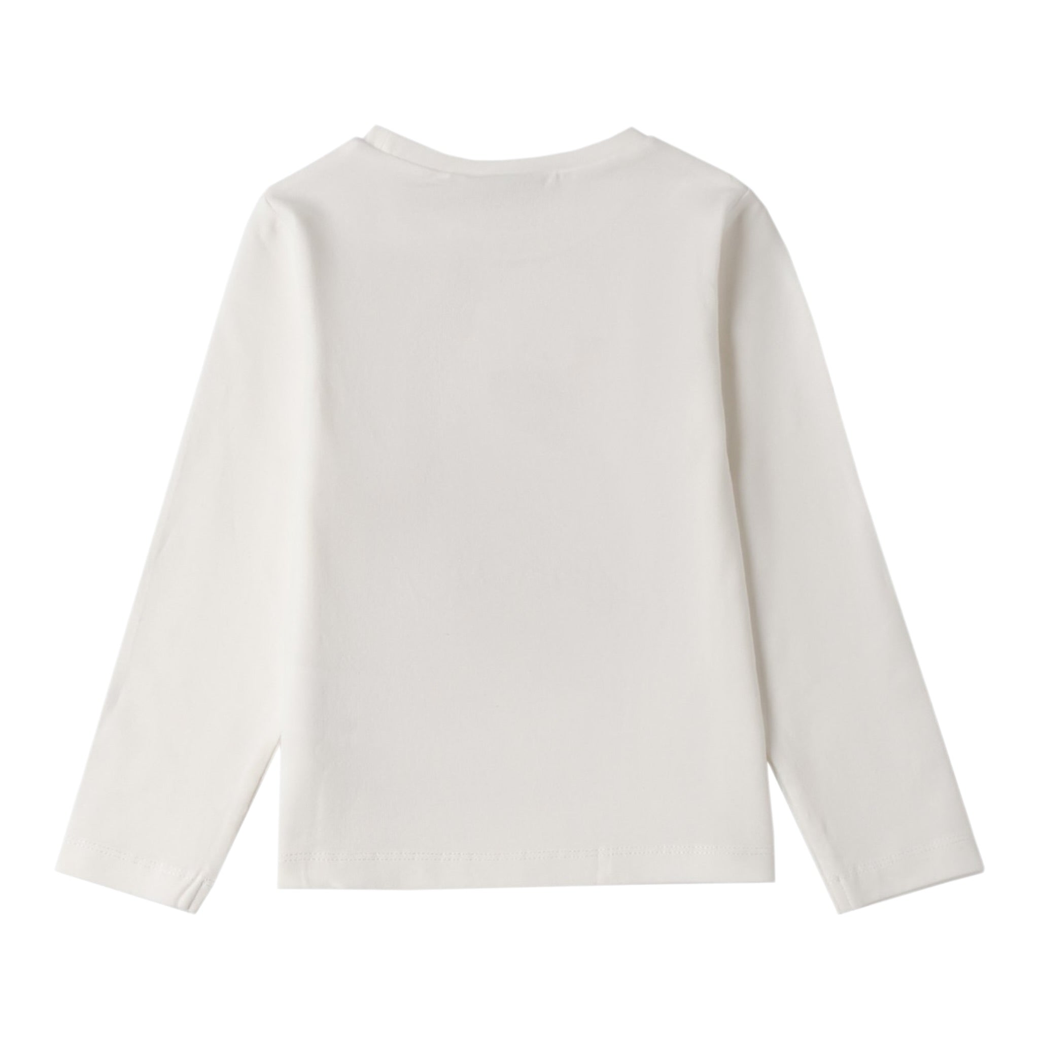 Sarabanda Shirt tinta unita con Stampa Bianco per Bambino 0F224 BIANCO SARABANDA 