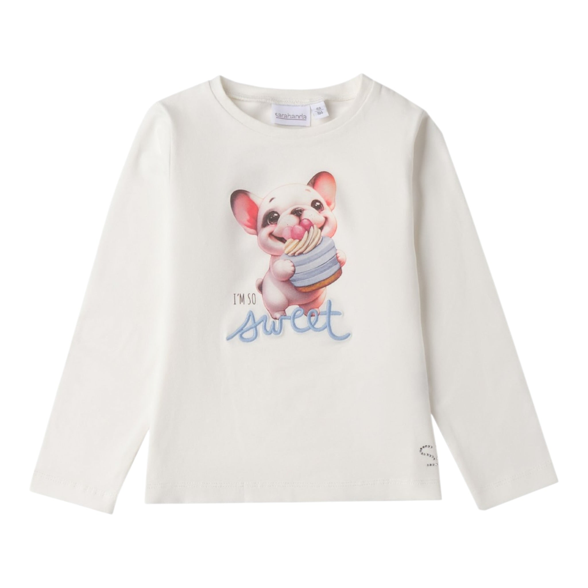 Sarabanda Shirt tinta unita con Stampa Bianco per Neonato 0F224N BIANCO SARABANDA 