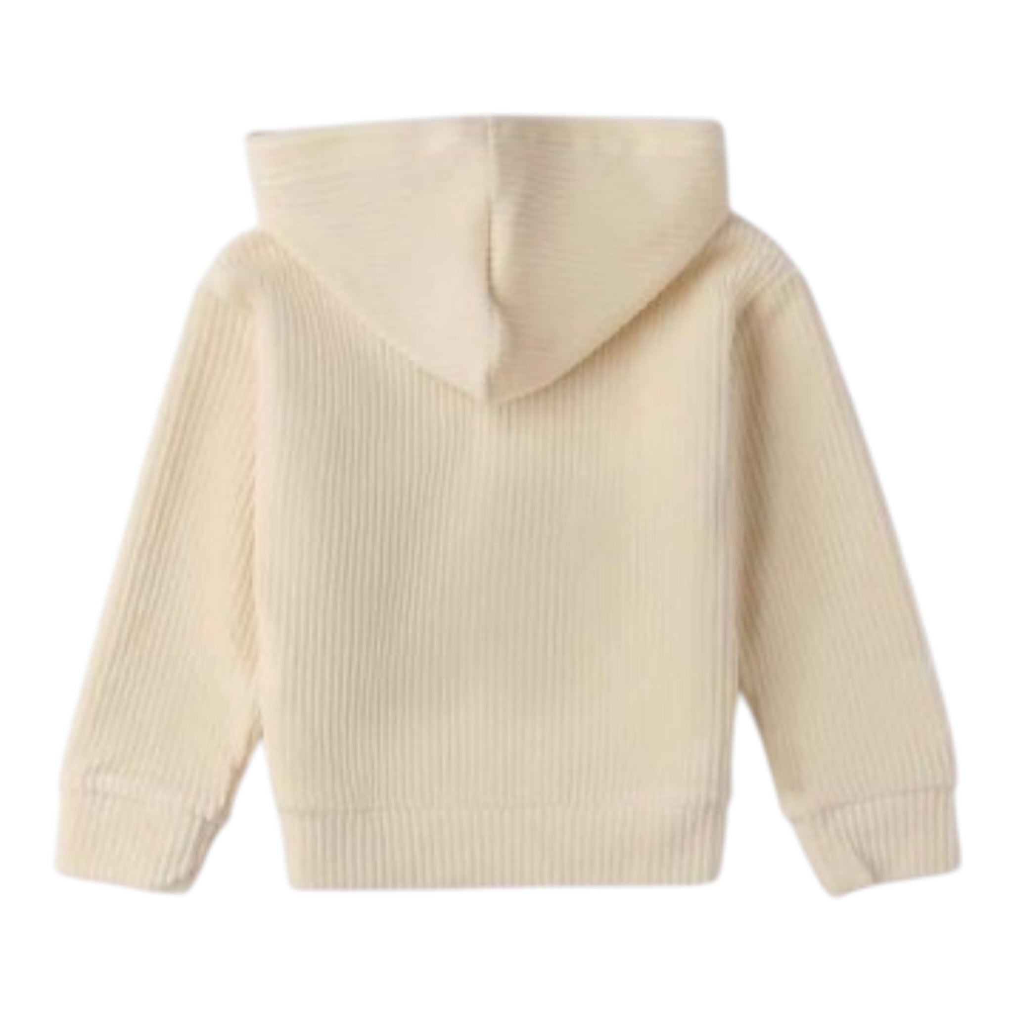 Sarabanda Felpa tinta unita con Zip E Cappuccio Panna per Neonata 0F304 PANNA SARABANDA 
