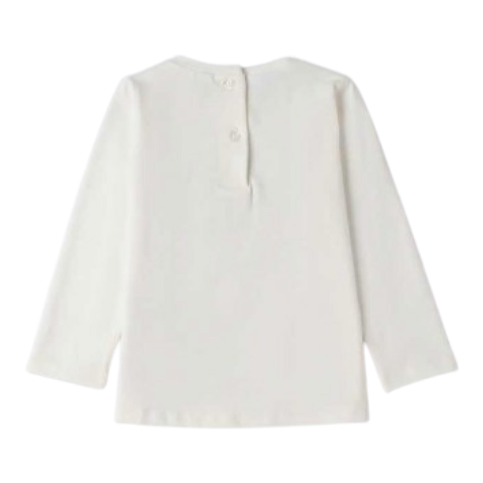 Sarabanda Shirt tinta unita con Stampa Bianco per Bambina 0F306 BIANCO SARABANDA 