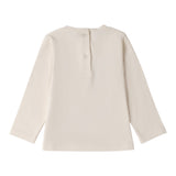 Sarabanda Shirt Girocollo tinta unita con Stampa Panna per Bambina 0F311X PANNA SARABANDA 