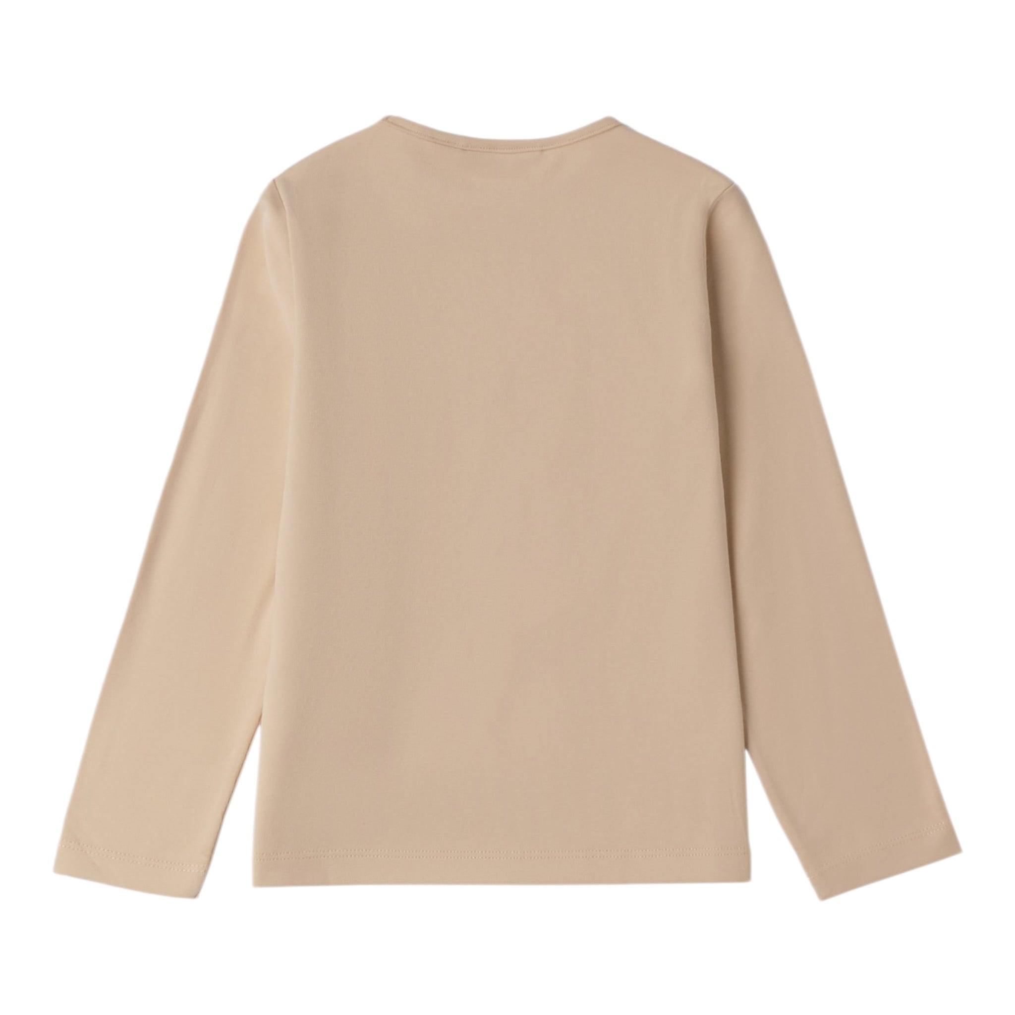 Sarabanda Shirt Girocollo tinta unita con Stampa Beige per Bambina 0F313J BEIGE SARABANDA 
