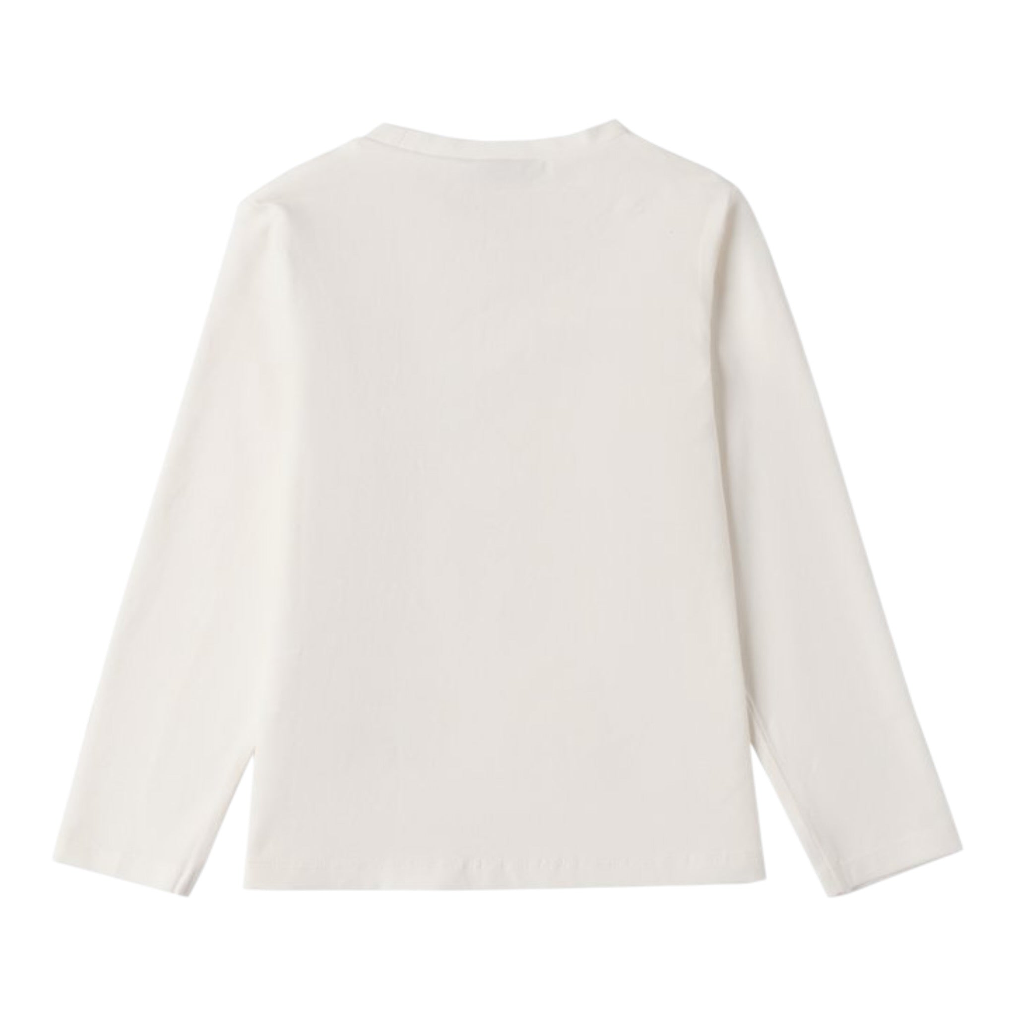 Sarabanda Shirt tinta unita con Stampa Bianco per Neonata 0F319 BIANCO SARABANDA 