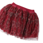 Sarabanda Gonna tinta unita con Tulle Rosso per Neonata 0F347 ROSSO SARABANDA 