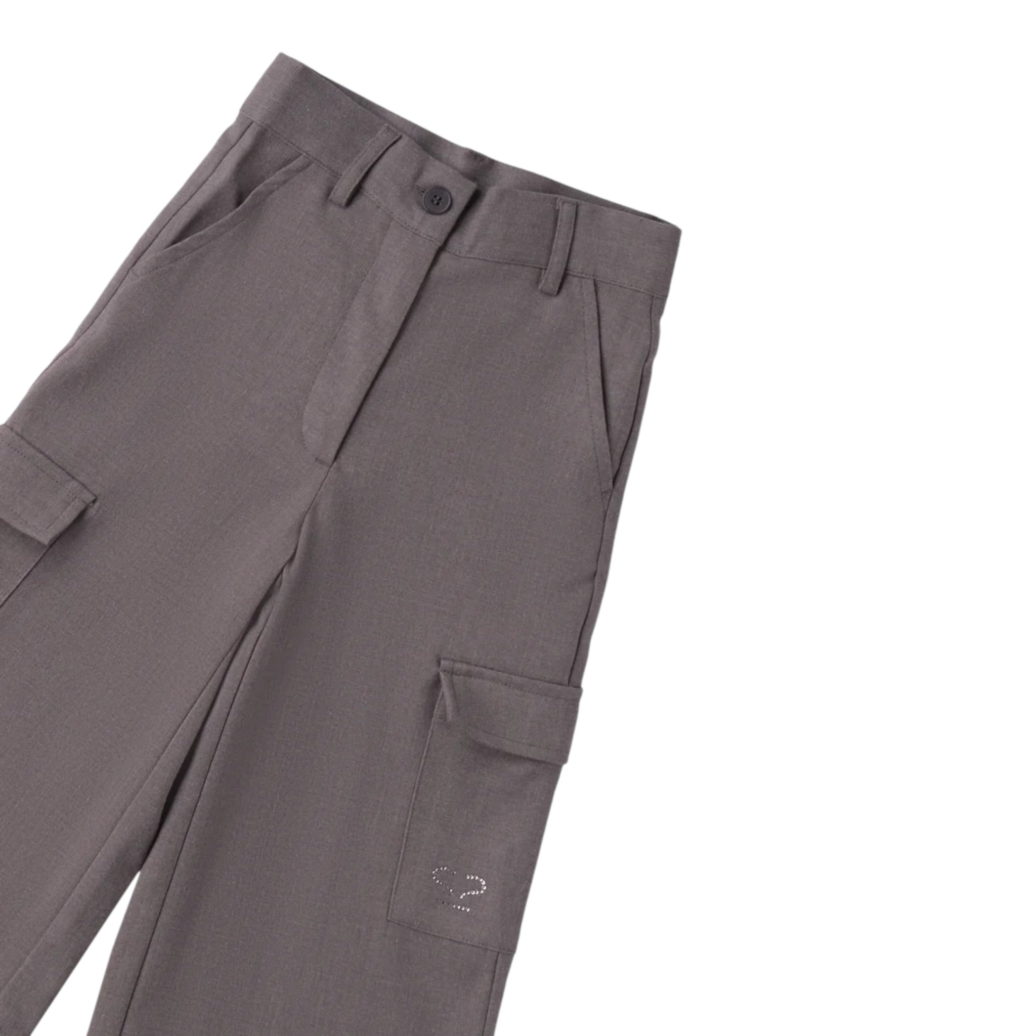 Sarabanda Pantalone tinta unita Modello A Palazzo Grigio per Bambina 0F362 GRIGIO SARABANDA 