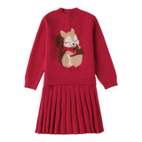 Sarabanda Completo 2Pz Maglia-Gonna Fuxia per Bambina 0F366 FUXIA SARABANDA 