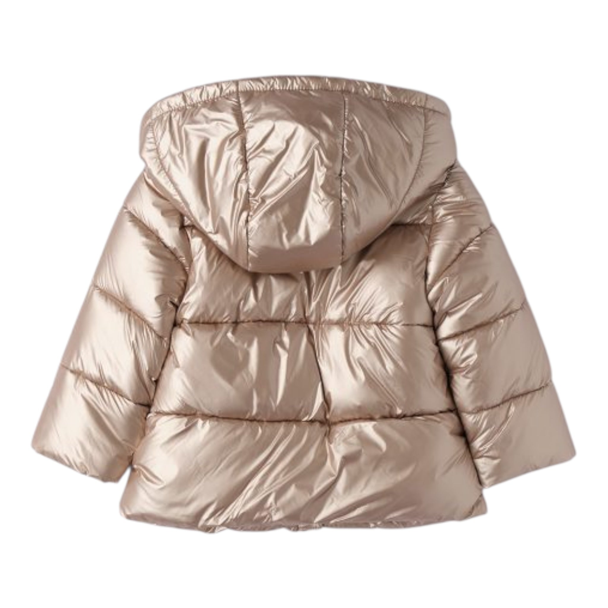 Sarabanda Giubbino tinta unita con Zip E Cappuccio Bronzo per Bambina 0F375 BRONZO SARABANDA 