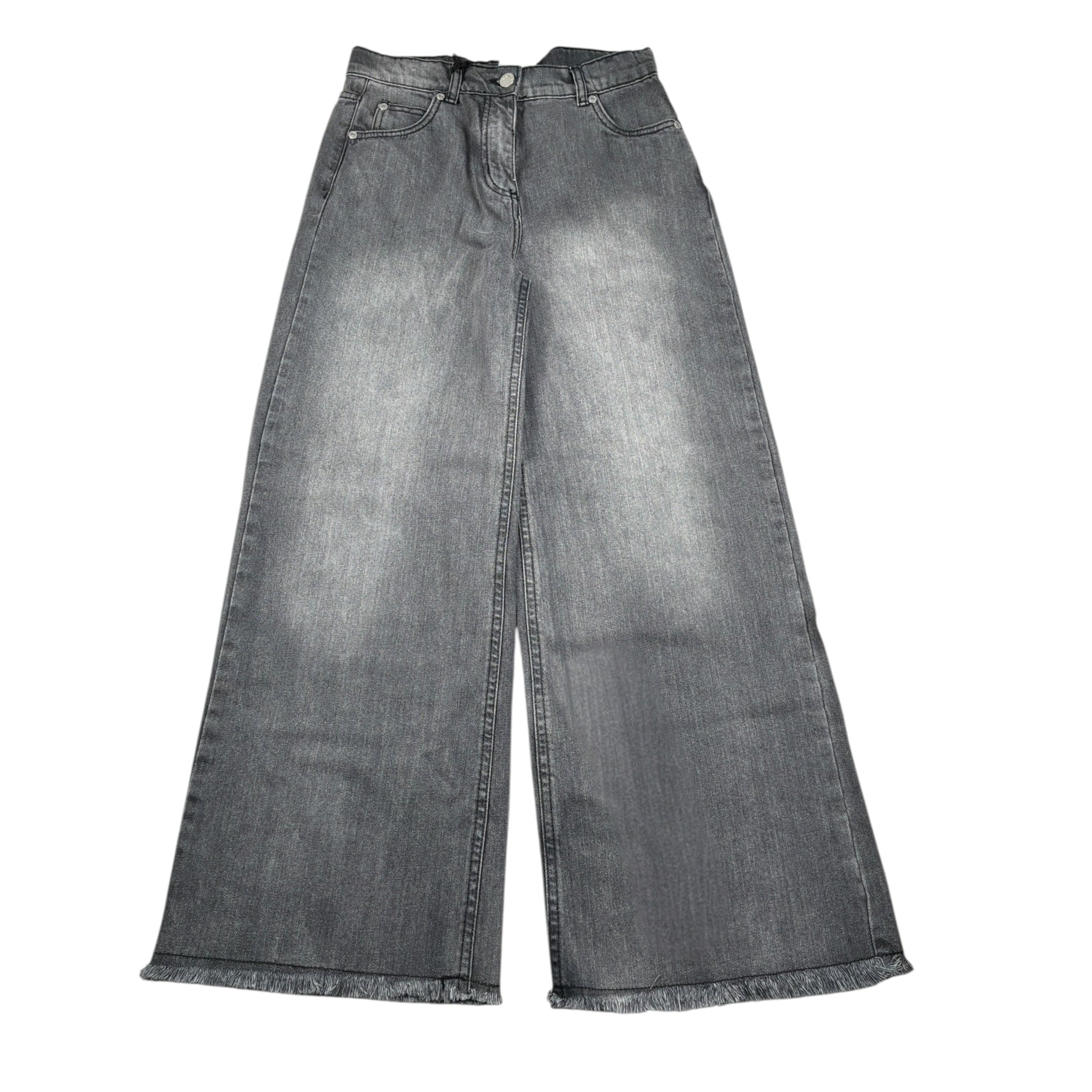 Sarabanda Jeans tinta unita Modello Palazzo Grigio per Bambina 0F465 GRIGIO SARABANDA 