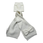 Sarabanda Cappello tinta unita con Sciarpa Bianco per Bambina 0F912J BIANCO SARABANDA 