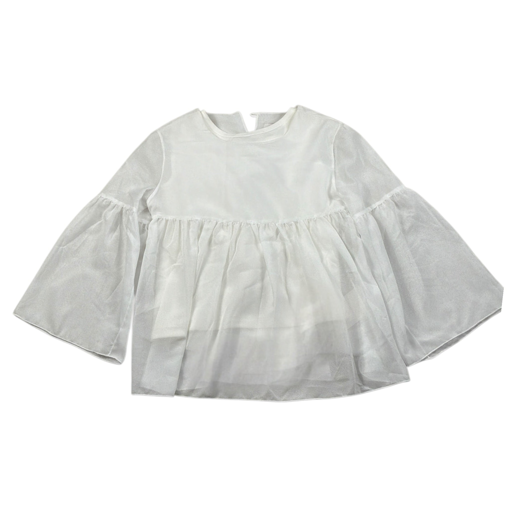 Sarabanda Camicia Manica Lunga tinta unita con Canotta Bianco per Bambina 0W993 BIANCO SARABANDA 