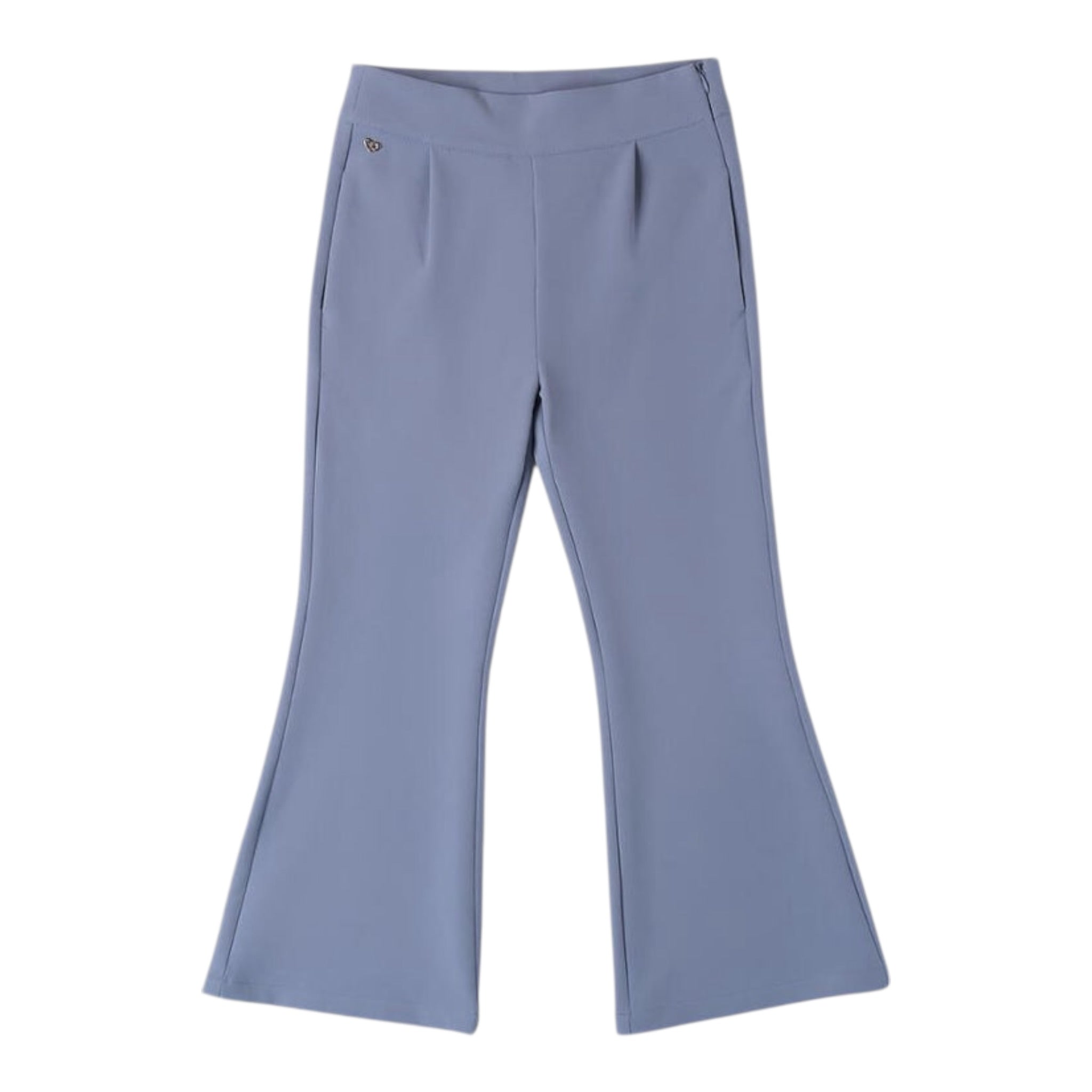 Sarabanda Pantalone tinta unita Modello A Zampa Azzurro per Bambina A718 AZZURRO SARABANDA 