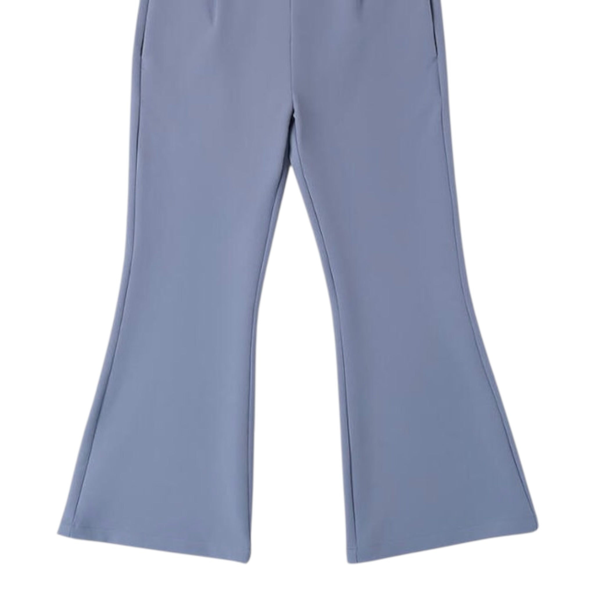 Sarabanda Pantalone tinta unita Modello A Zampa Azzurro per Bambina A718 AZZURRO SARABANDA 