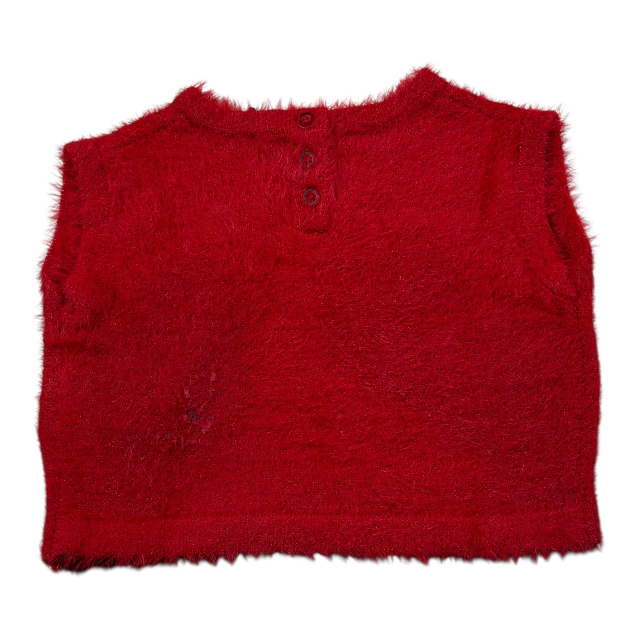 Sarabanda Maglia Modello Gilet tinta unita Rosso per Bambina F345 ROSSO SARABANDA 