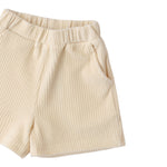 Sarabanda Short tinta unita In Velluto Panna per Bambina F357 PANNA SARABANDA 