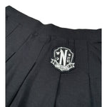 Sarabanda Gonna tinta unita con Logo Wednesday Nero per Bambina H7005 NERO SARABANDA 