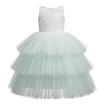 Sartoria Bramante Abito Cerimonia Bicolore con Tulle Bianco/Verde per Bambina CALLIE BIANCO/VERDE SARTORIA BRAMANTE 
