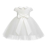 Sartoria Bramante Abito Cerimonia tinta unita con Brillantini E Tulle Bianco per Neonata MARTINA BIANCO SARTORIA BRAMANTE 