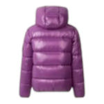 Save The Duck Giubbino tinta unita con Zip E Cappuccio Viola per Neonata I30003X VIOLA SAVE THE DUCK 