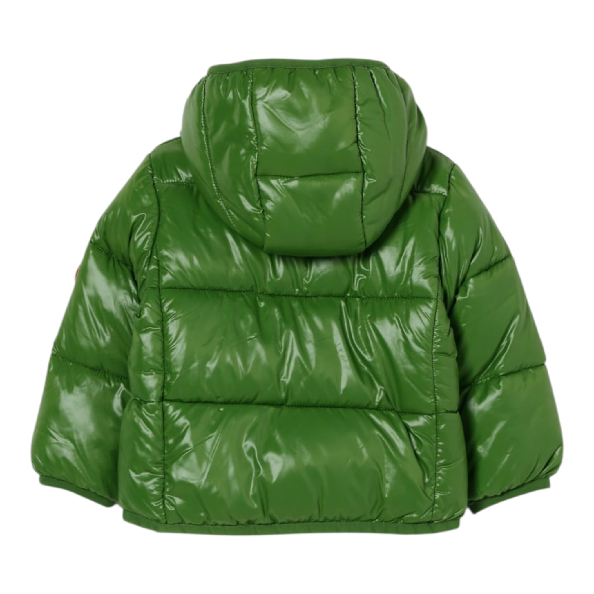 Save The Duck Giubbino tinta unita con Zip E Cappuccio Verde per Neonato I30004X VERDE SAVE THE DUCK 